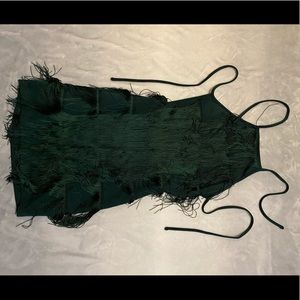 Emerald Green Tassel Dress